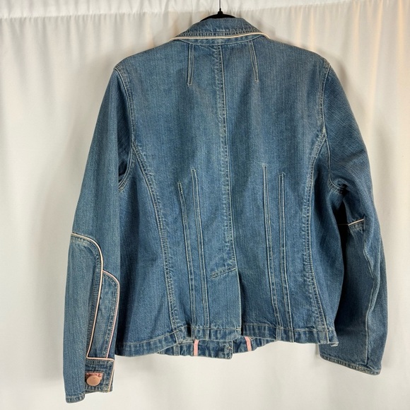 Venezia Blue Denim Jacket with Pink Buttons Vintage 90’s - Picture 10 of 14